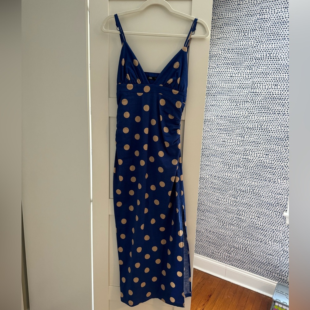Zara Polka Dot Midi Dress- size small